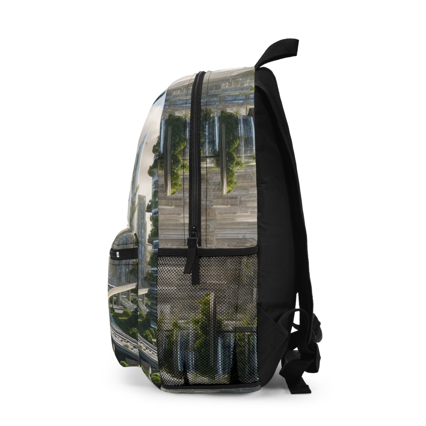 "Nature's Reclamation: A Futuristic Cityscape" - The Alien Backpack