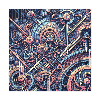 "Chaos &amp; Order : Une danse dynamique de couleurs et de motifs" - The Alien Canva Algorithmic Art
