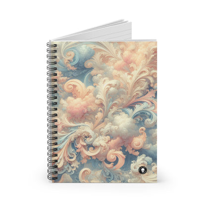 "Rococo Reverie: A Luxurious Ballroom Scene" - The Alien Spiral Notebook (Ruled Line) Rococo