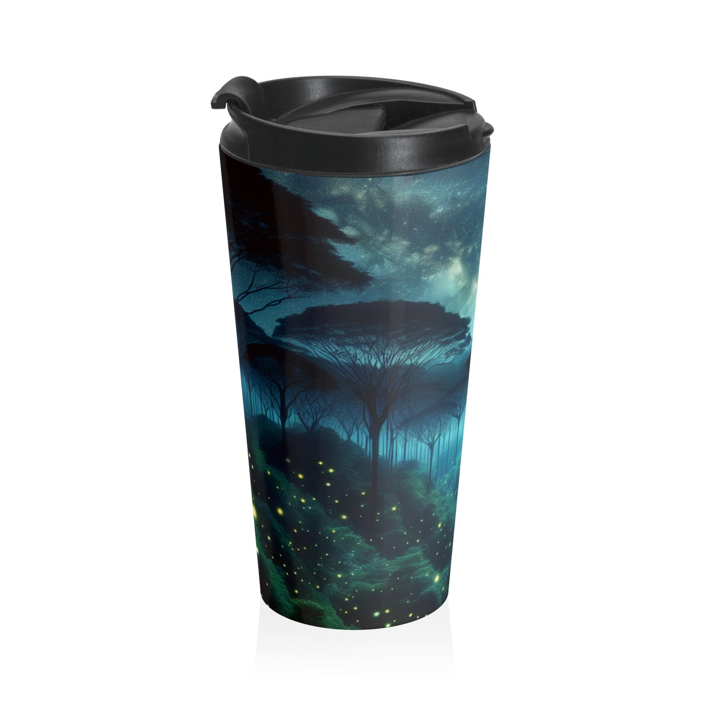 "Moonlit Enchantment" - La taza de viaje de acero inoxidable de Alien