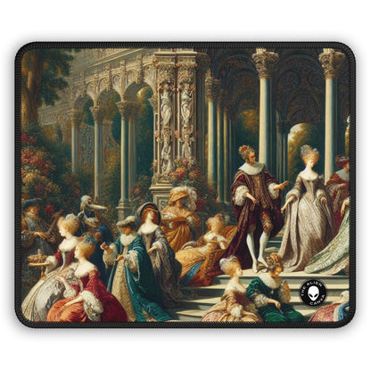 "Elegancia real: un retrato de jardín de inspiración gótica" - The Alien Gaming Mouse Pad International Gothic