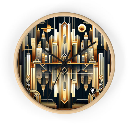 "Luxe Deco: Artistic Elegance at The Grand Hotel" - The Alien Wall Clock Art Deco