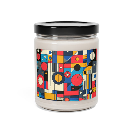 "Harmony in Nature: Geometric Abstraction" - The Alien Scented Soy Candle 9oz Geometric Abstraction