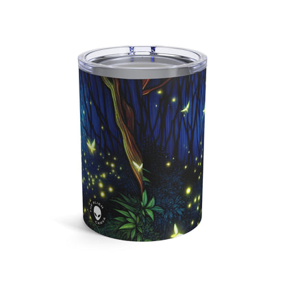 "Bosque Encantado: Resplandor Nocturno" - Vaso Alien de 10 oz