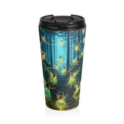 Taza de viaje de acero inoxidable Enchanted Night: Firefly Dance - The Alien