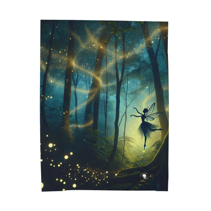 "Enchanted Forest: Firefly Dance" - The Alien Velveteen Plush Blanket