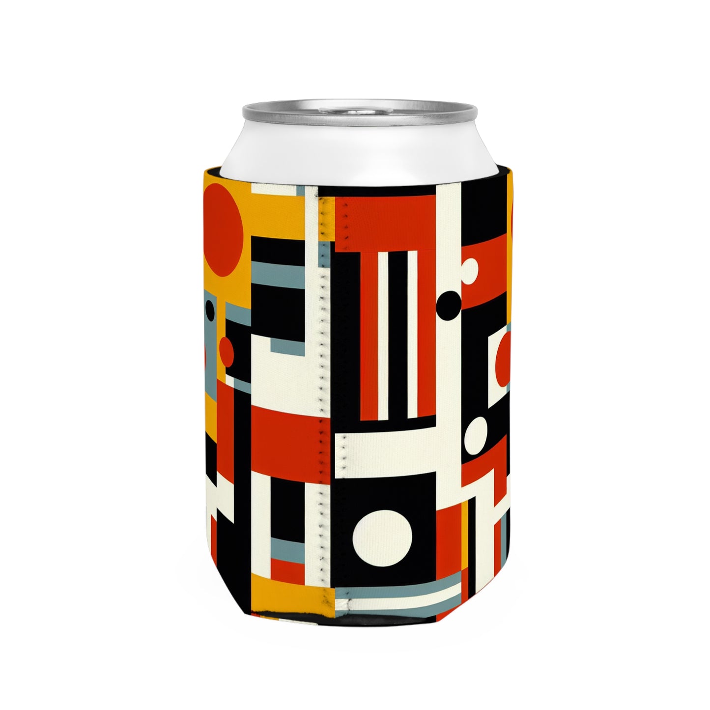 "Futurist Cityscape: Harmonizing Art and Technology in a Dynamic Constructivist Masterpiece" - The Alien Can Cooler Sleeve Constructivism