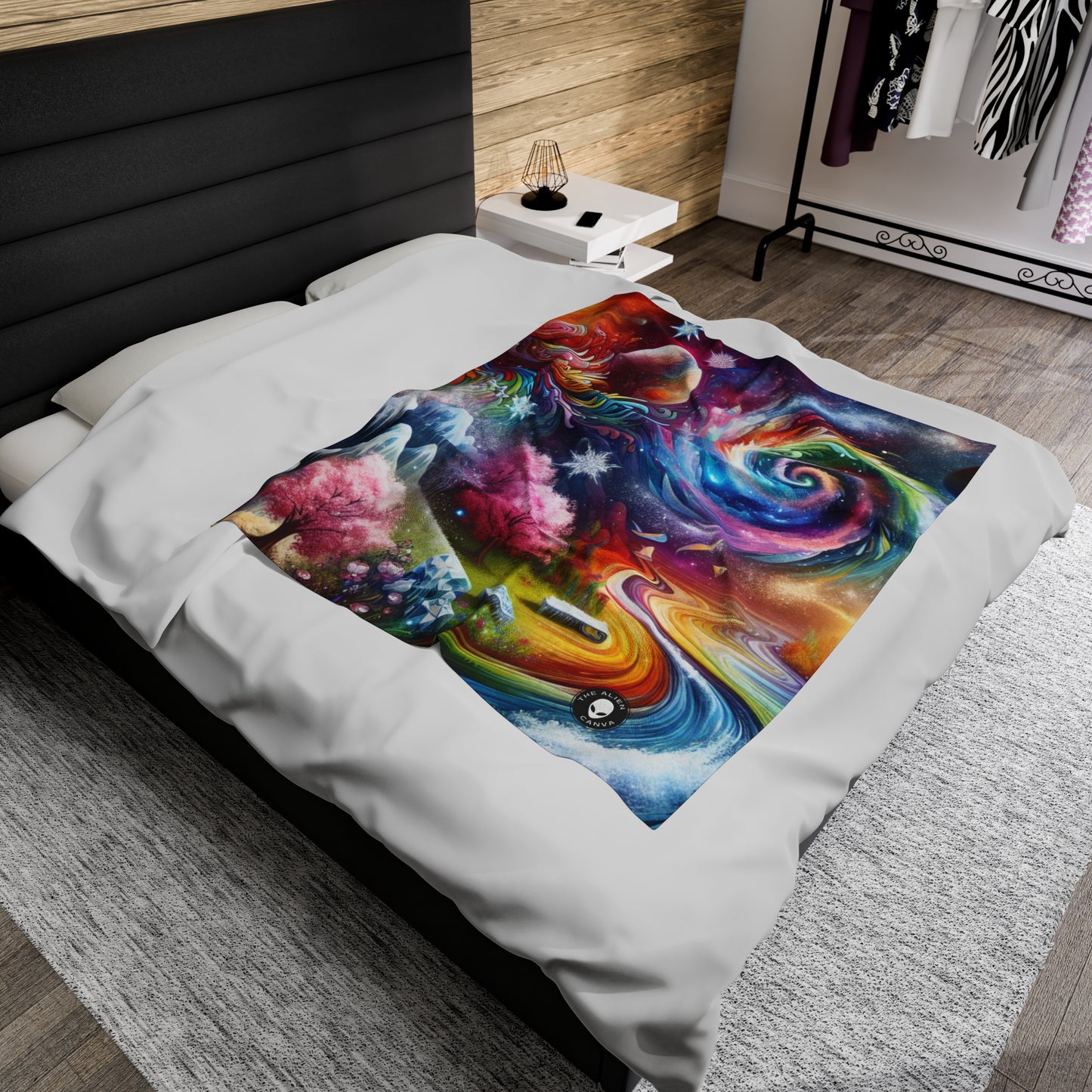 "Chronicles of Change: A Timeless Tapestry" - The Alien Velveteen Plush Blanket