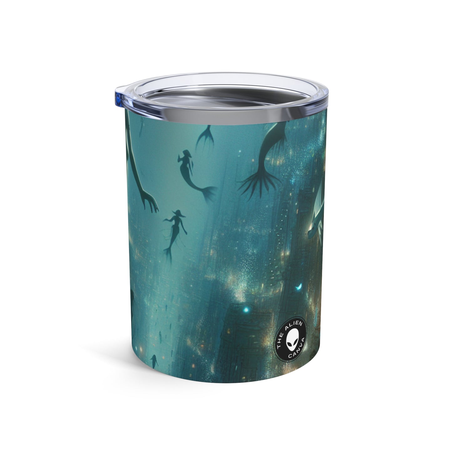 « Enchantement ci-dessous : une métropole sous-marine bioluminescente » - Le verre Alien 10oz