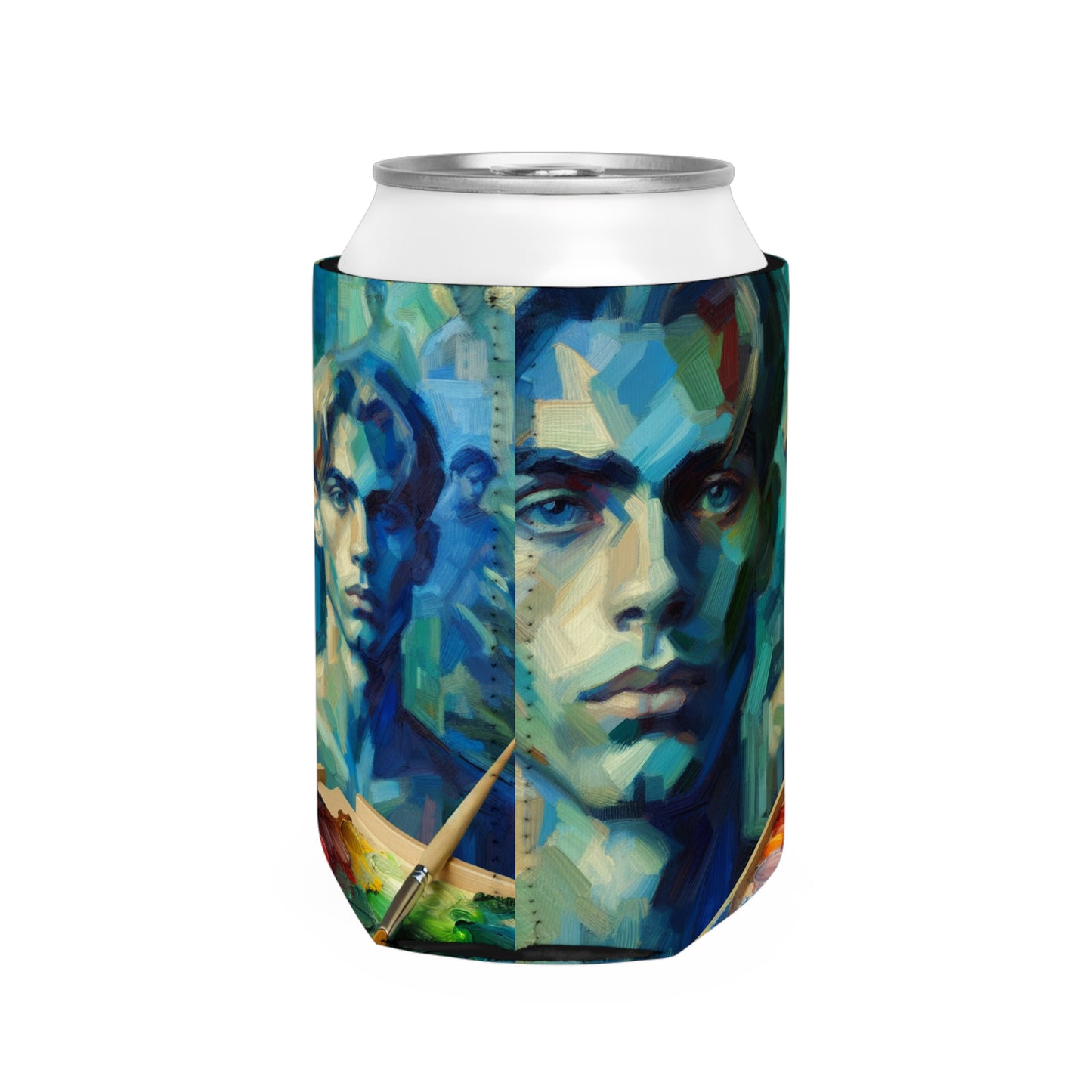 "Soothing Gaze" - The Alien Can Cooler Sleeve Expressionism Style
