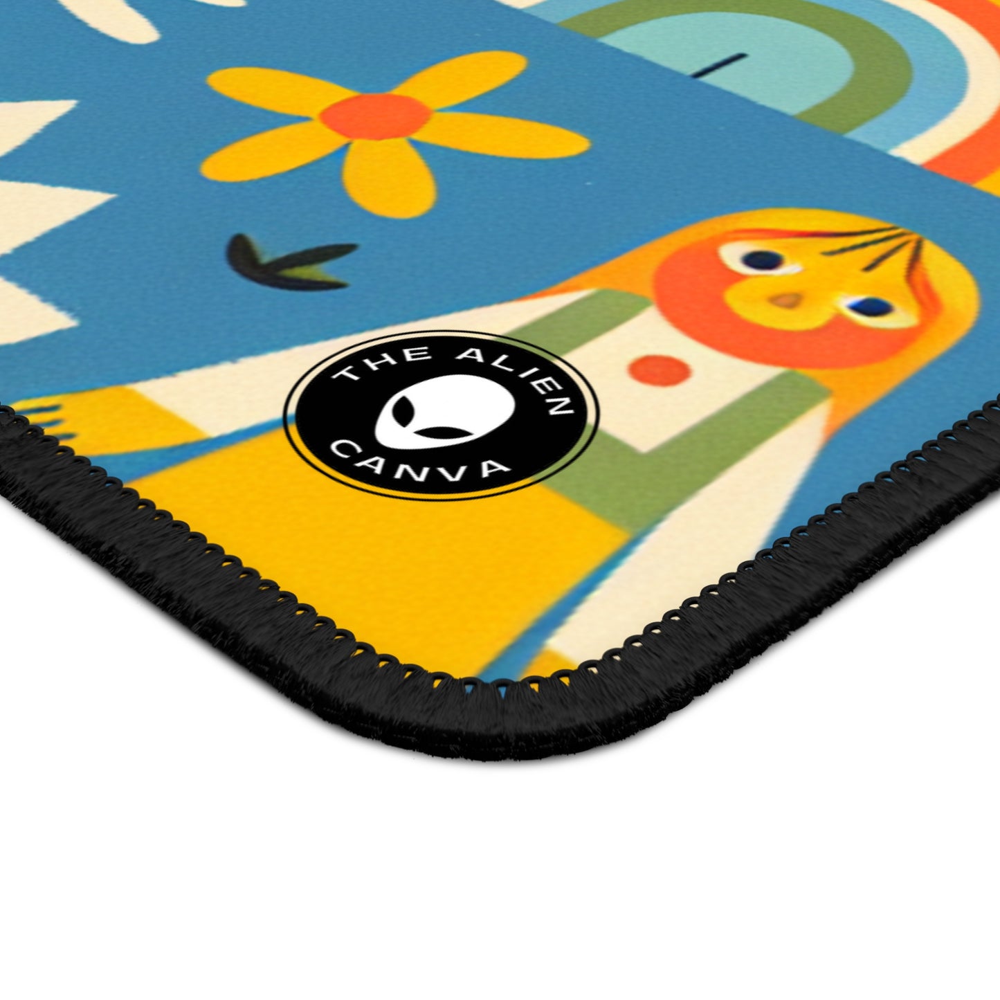 "Innocent Adventures: Whimsical Jungle Explorer" - Le tapis de souris Alien Gaming Naïve Art