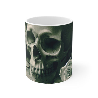 "Lingering Decay" - La tasse en céramique Alien 11oz Style de peinture Vanitas