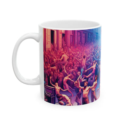 "Nature's Dance: An Immersive Visual Performance" - The Alien Ceramic Mug 11oz Performance Art