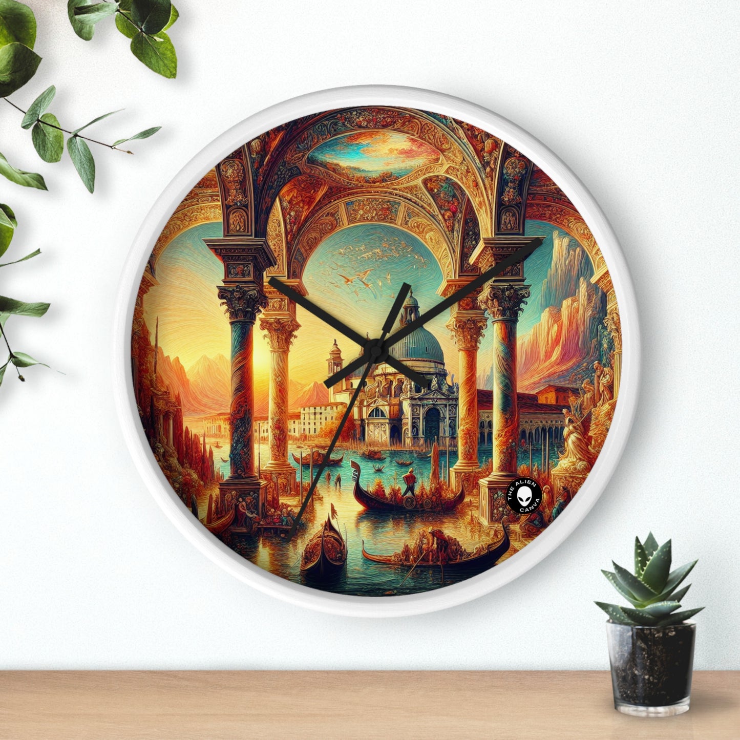 Sueños venecianos: un giro fantástico en los famosos canales - The Alien Wall Clock Venetian School