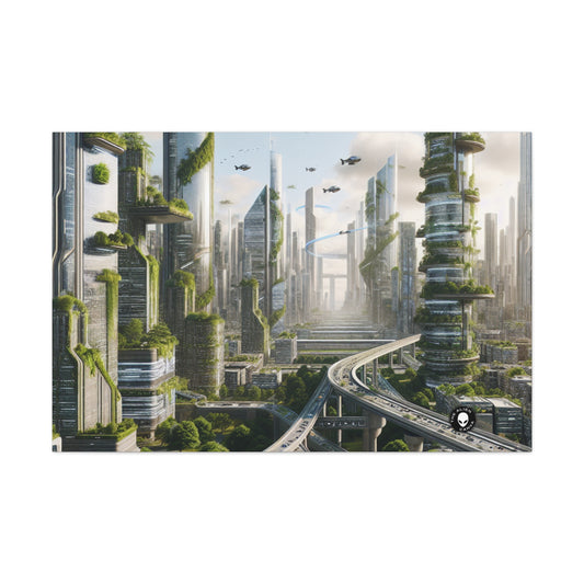 "La recuperación de la naturaleza: un paisaje urbano futurista" - The Alien Canva