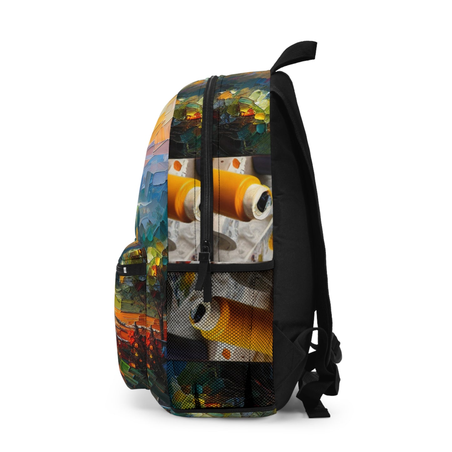 "Market Vibrance: A Post-Impressionist Perspective" - The Alien Backpack Post-Impressionism