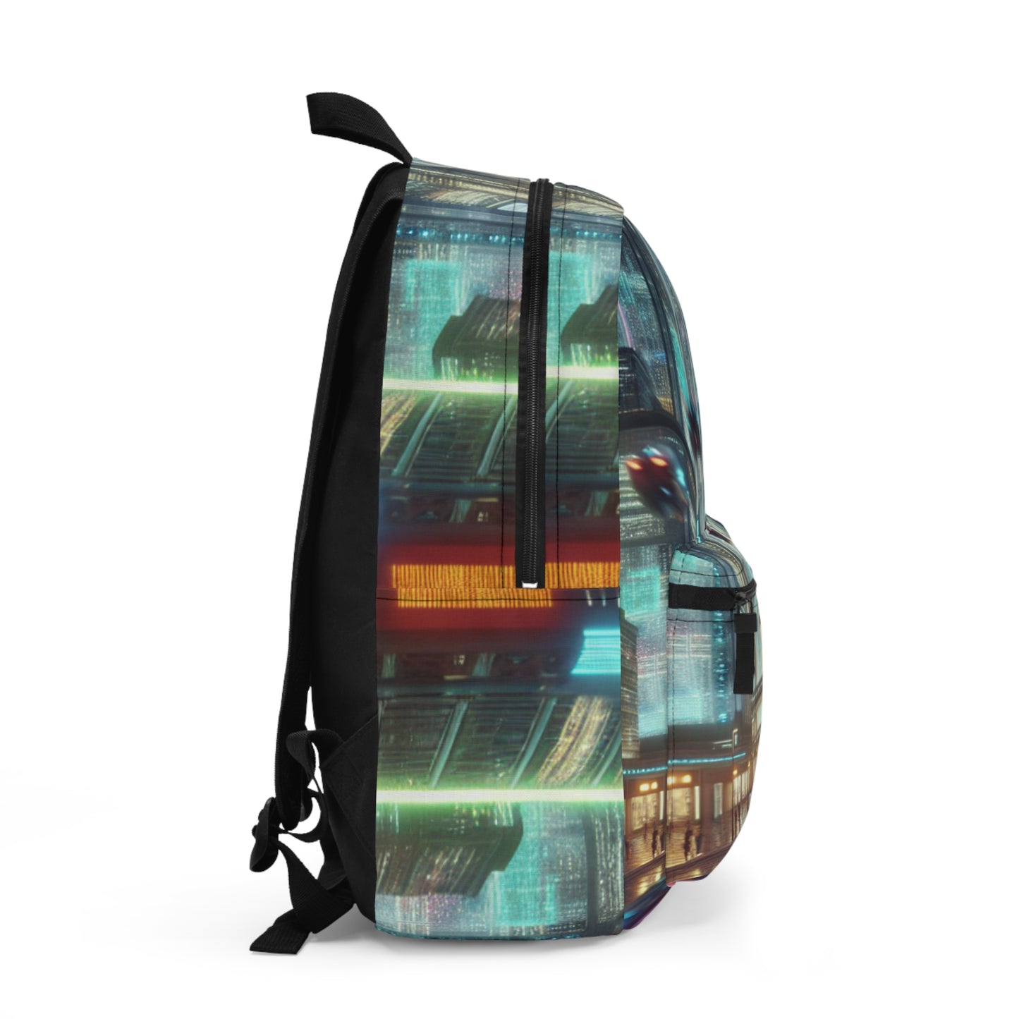 Neon Rain: A Futuristic Cityscape - The Alien Backpack