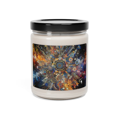 "Art corporel de la nuit étoilée : couleurs vives et traits tourbillonnants" - La bougie de soja parfumée Alien 9oz Body Art