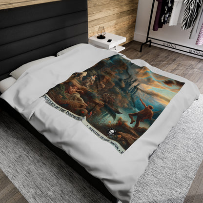 "Sunset Serenade: A Romantic Landscape" - The Alien Velveteen Plush Blanket Romanticism