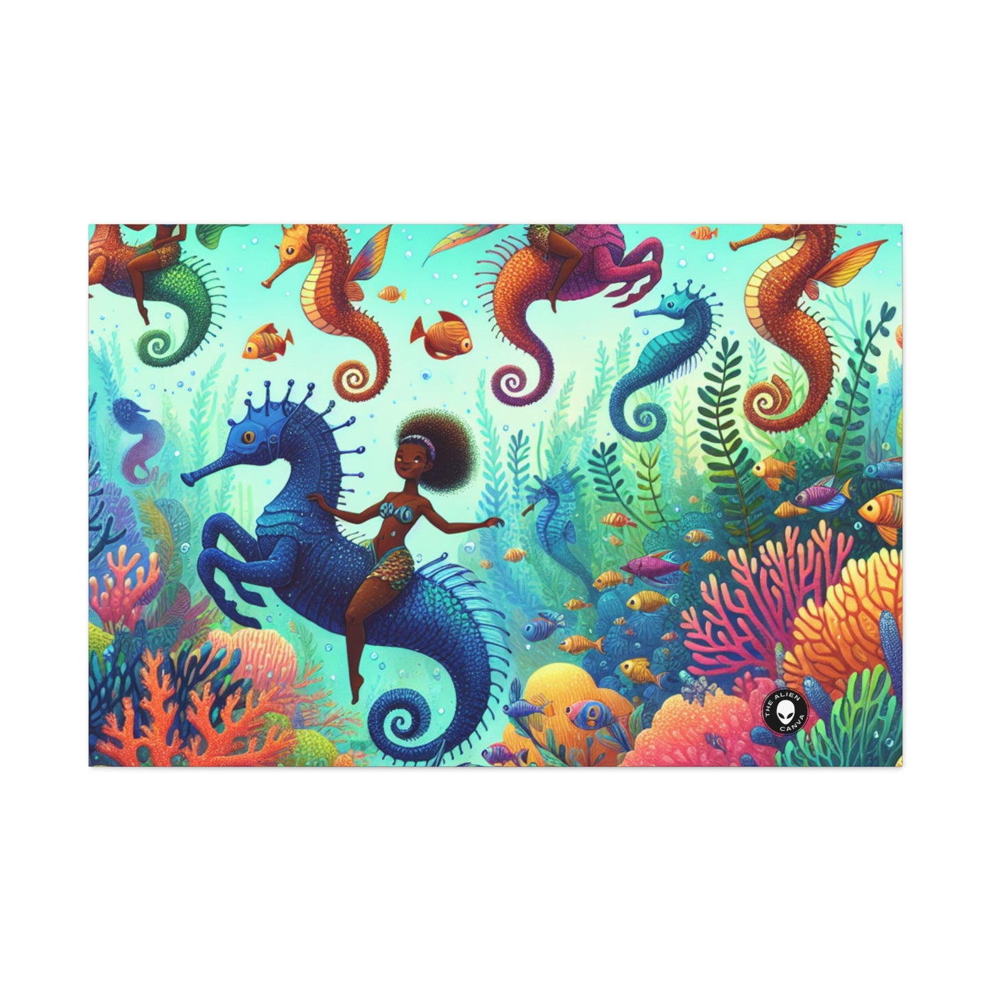 Reino acuático encantado: sirenas y caballitos de mar - The Alien Canva