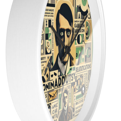 "Cacophony of Mundane Madness: A Dadaist Collage" - The Alien Wall Clock Dadaism