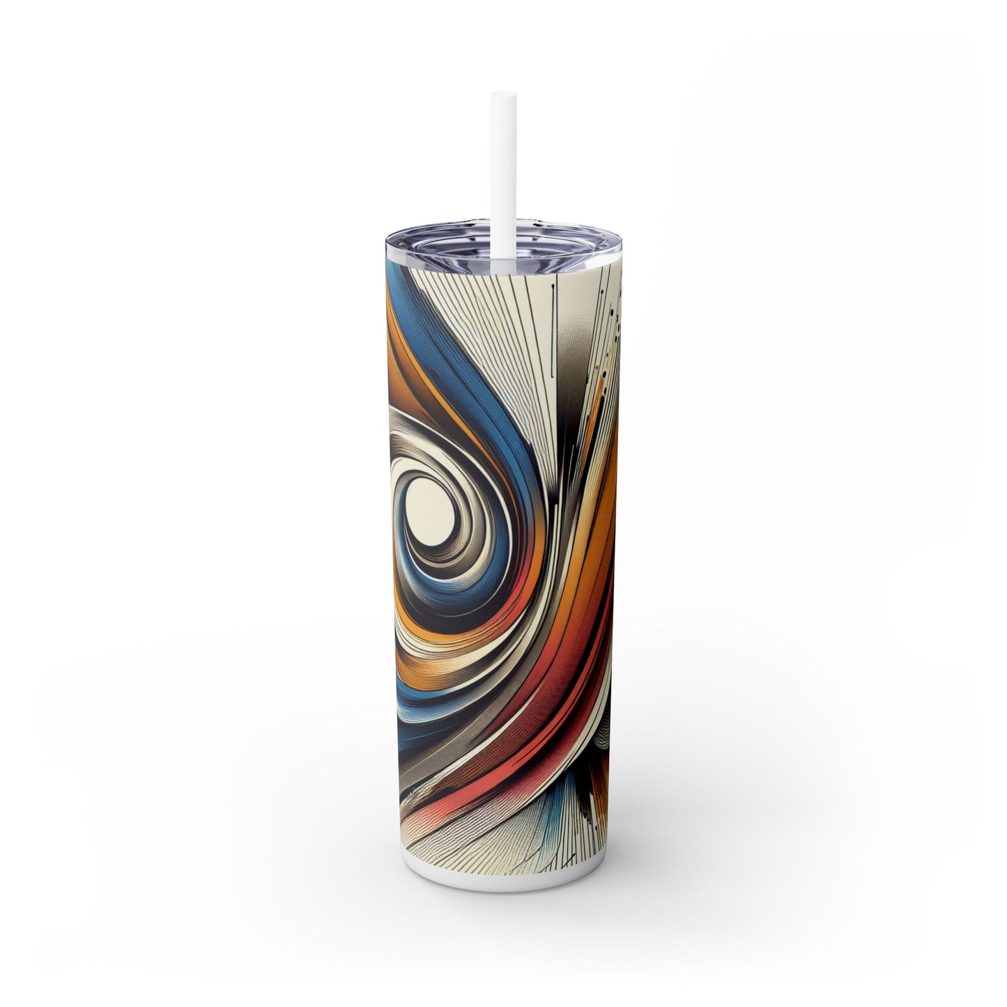 "Mechanical Harmony: A Kinetic Art Installation" - The Alien Maars® Skinny Tumbler with Straw 20oz Kinetic Art