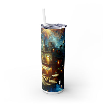 "Kitchen Enchantment: A Whimsical World of Living Objects" - The Alien Maars® Skinny Tumbler with Straw 20oz Magic Realism