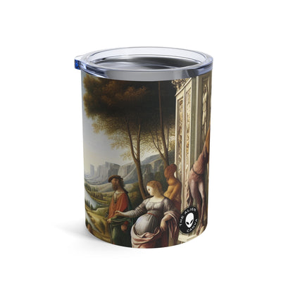 "A City Renaissance: Blending Classical Elegance with Modern Urban Energy" - The Alien Tumbler 10oz Renaissance Art