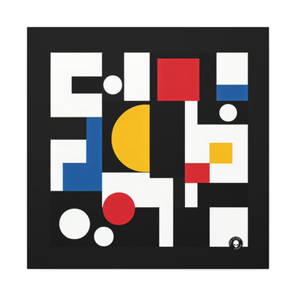 "Suprematic Harmony: Exploring Geometric Composition with Bold Colors" - The Alien Canva Suprematism