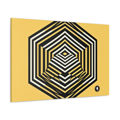 "Illusions dynamiques : Exploration de l'Op Art" - L'art optique Alien Canva (Op Art)