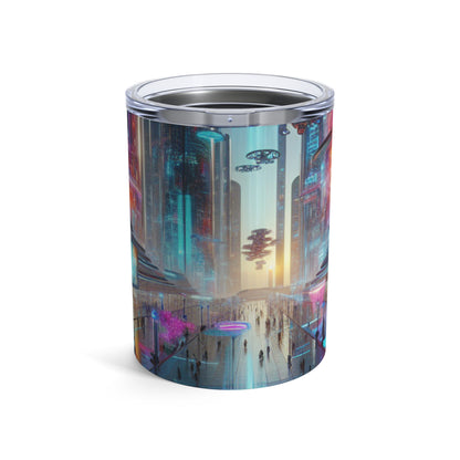 "Évolution numérique : une expérience artistique technologique" - The Alien Tumbler 10oz Electronic Art