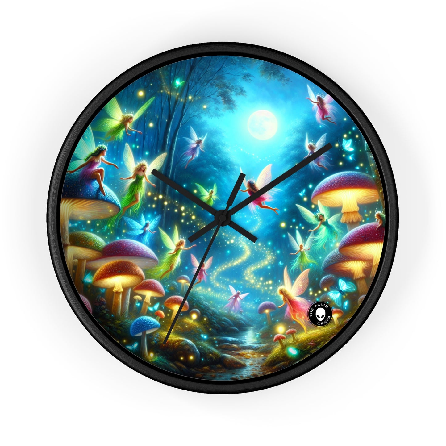 "Fairy Dance in the Glowing Forest" - The Alien Wall Clock