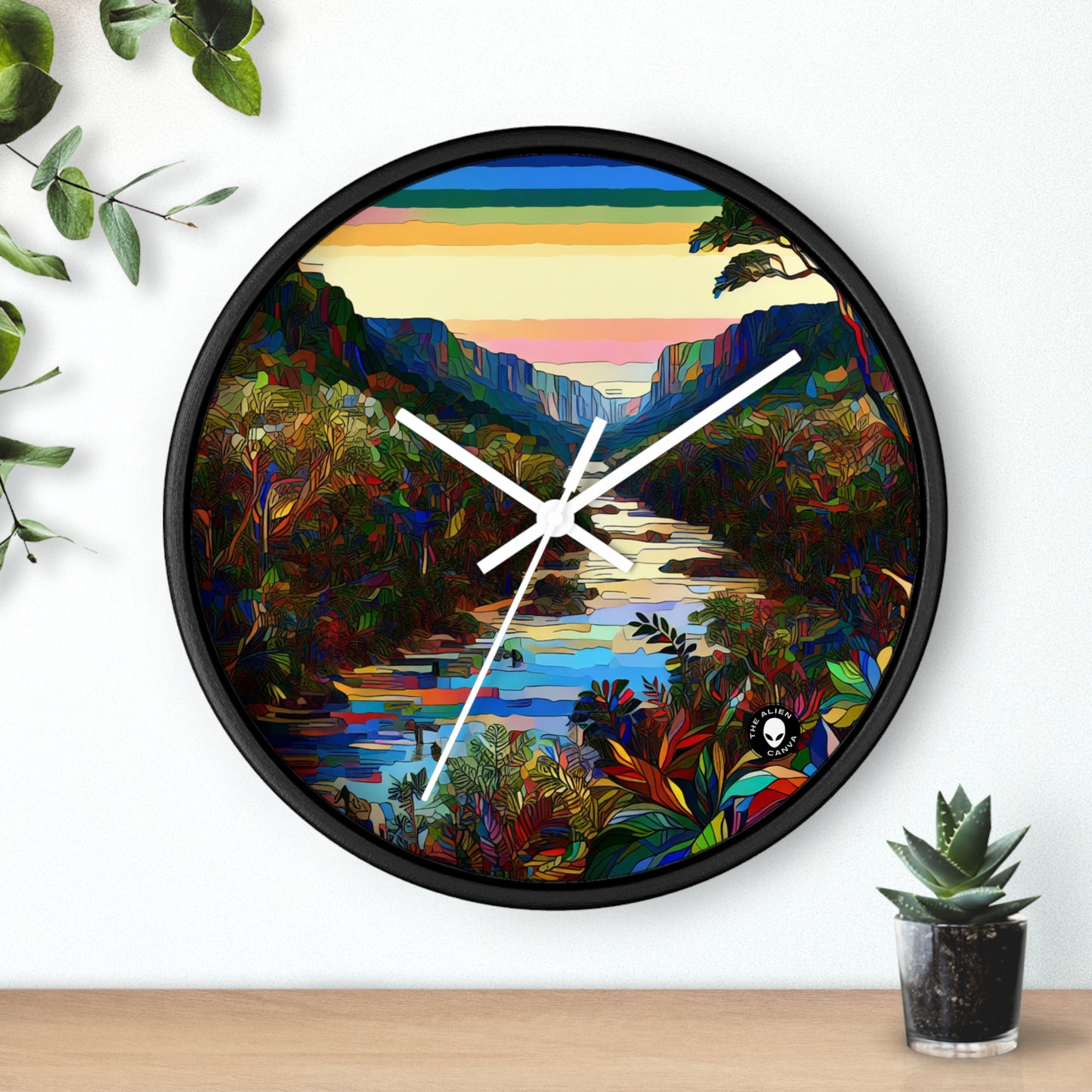 "Amazonian Kaleidoscope" - The Alien Wall Clock