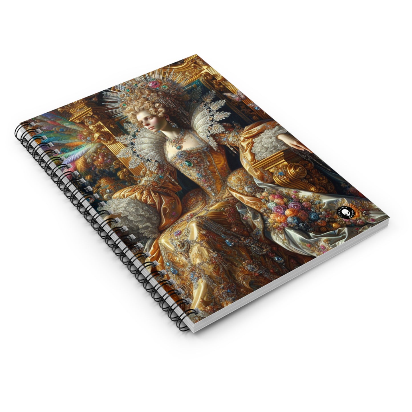 "The Splendor of a Renaissance Queen" - The Alien Spiral Notebook (Ruled Line) Rococo