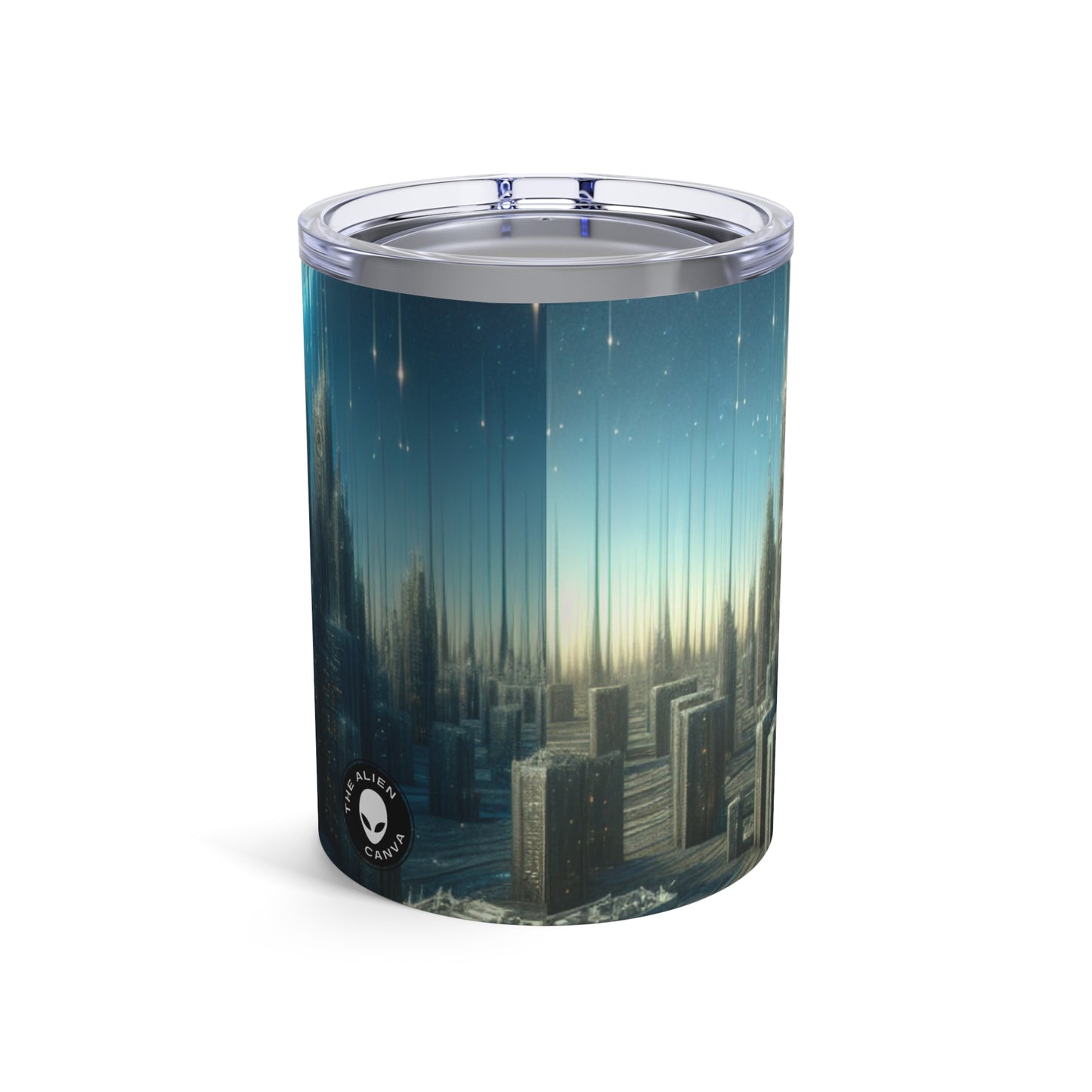 "Nighttime Cityscape Melt" - The Alien Tumbler 10oz