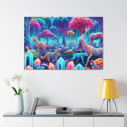 "Glowing Enchantment: Neon Forest" - The Alien Canva