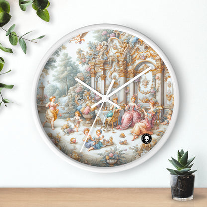 "Un jardin de délices rococo : une extravagance fantaisiste" - The Alien Wall Clock Rococo