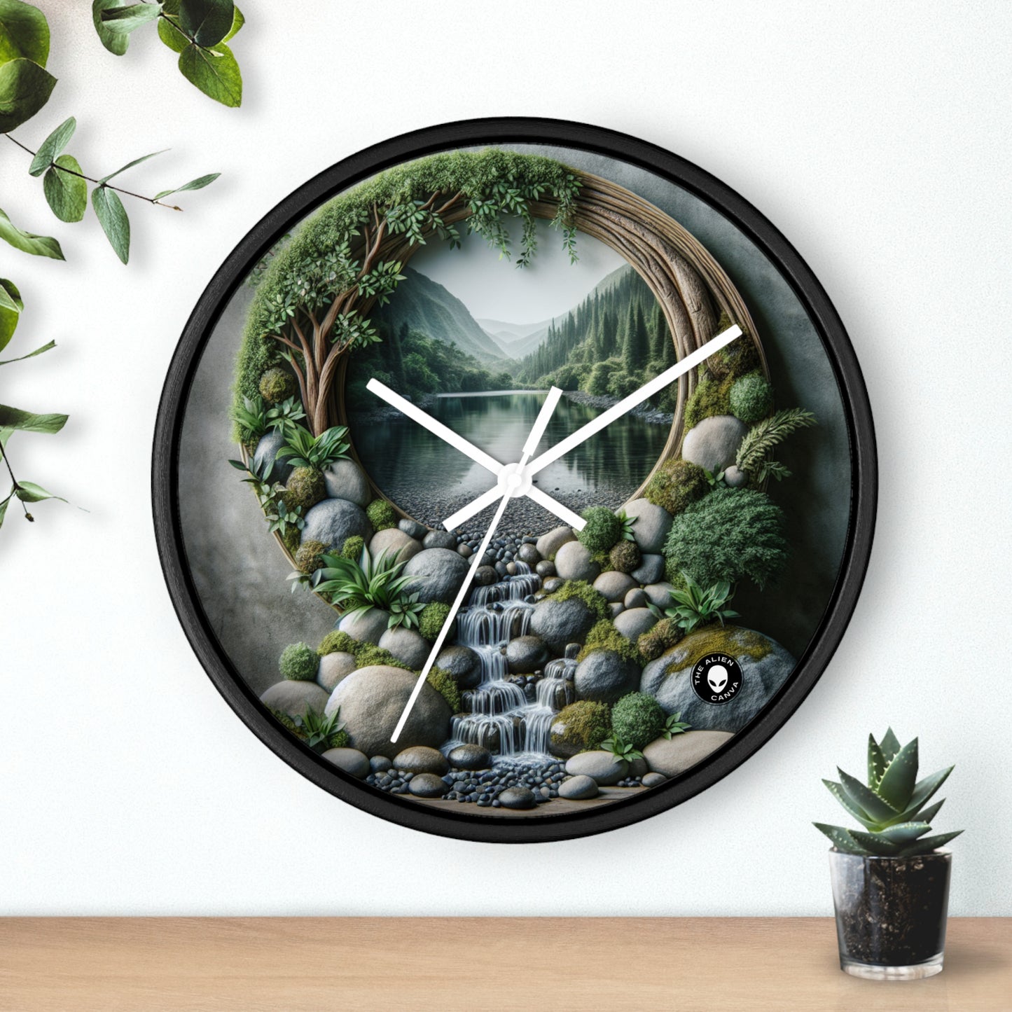 "Eco-Unity: Un viaje escultórico multisensorial" - La escultura ambiental del reloj de pared alienígena