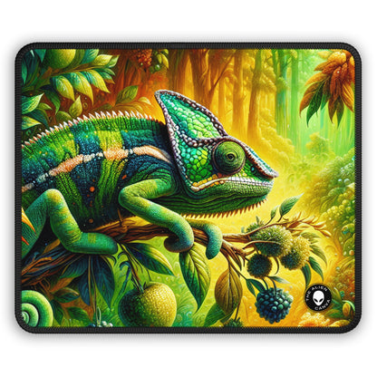 "Vibrant Woods and the Chameleon Camouflage" - The Alien Gaming Mouse Pad