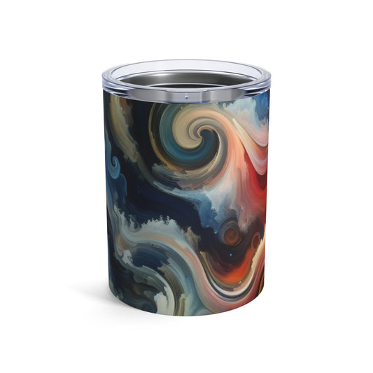 "Equilibrio caótico: un universo de color" - The Alien Tumbler 10oz Estilo de arte abstracto