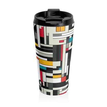 "Neoplasticism Harmony: Nature's Interconnected Balance" - The Alien Stainless Steel Travel Mug Neoplasticism