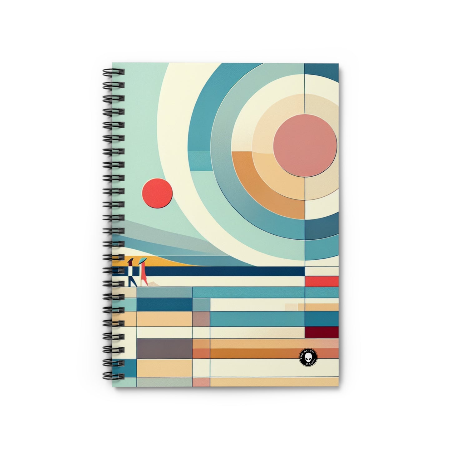 Tranquil Reflections: A Minimalist Zen Garden Artwork - The Alien Spiral Notebook (Ruled Line) Minimalism