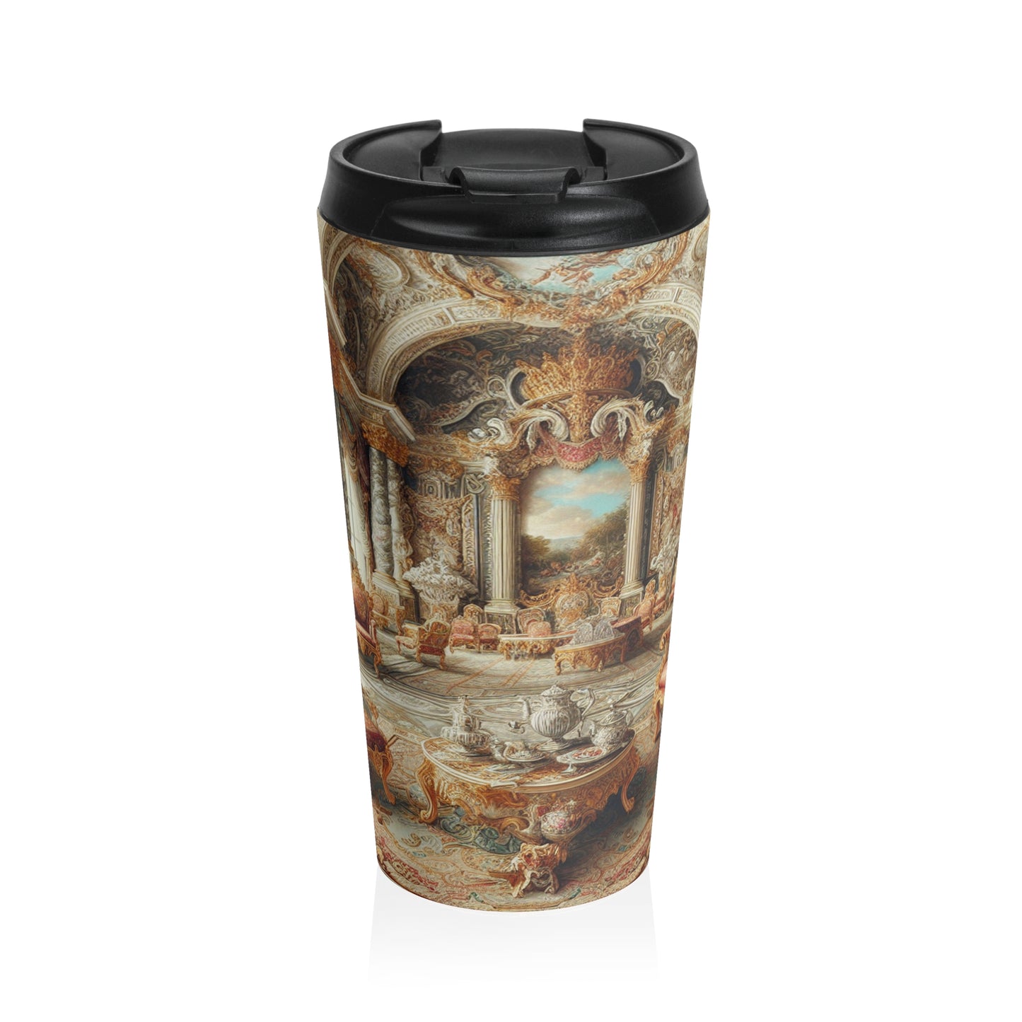 "Enchanted Court Symphony" - The Alien Stainless Steel Travel Mug Baroque Style