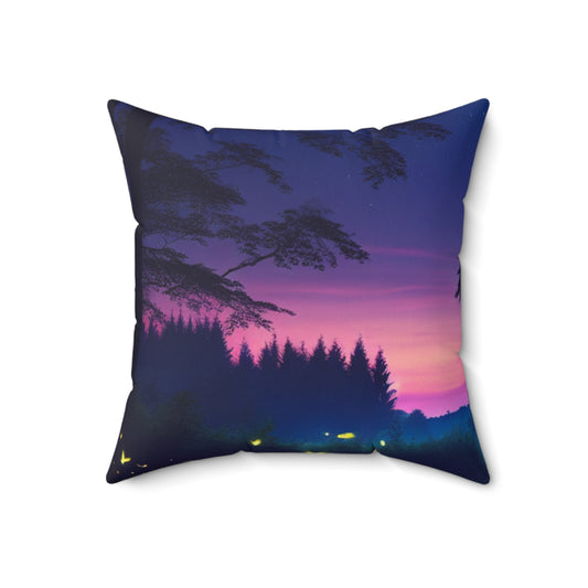 "Twilight Serenity: Firefly Dance" - L'oreiller carré en polyester filé Alien