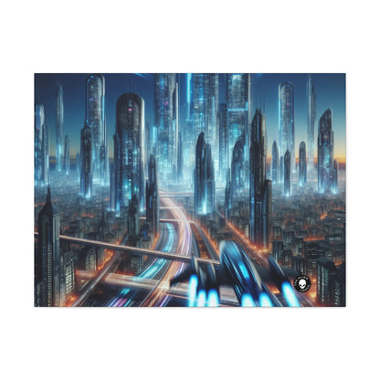 "Neon Skyline: paisajes urbanos del futuro" - The Alien Canva