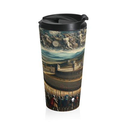 "Minerva Over the Renaissance Battlefield" - The Alien Stainless Steel Travel Mug Renaissance Art