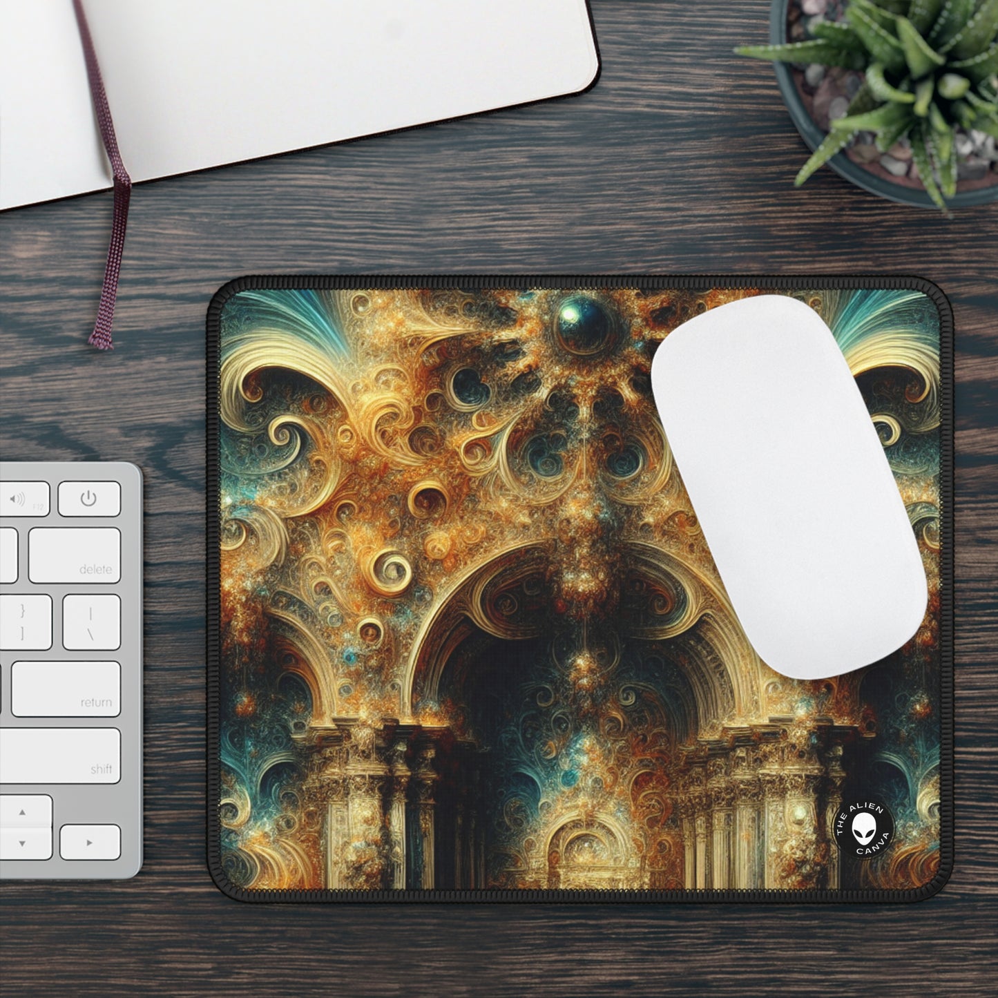 "Opulent Feasting: A Baroque Banquet" - The Alien Gaming Mouse Pad Baroque