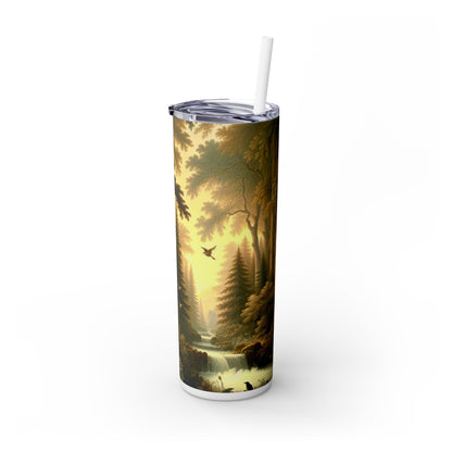 "Tranquil Forest Glen" - The Alien Maars® Skinny Tumbler with Straw 20oz