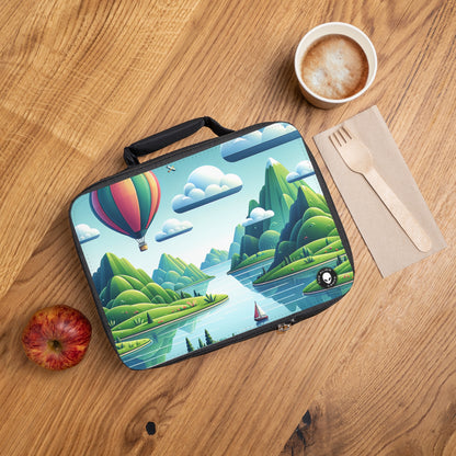 "Tranquil Skies: Hot Air Balloon Adventure": la bolsa de almuerzo extraterrestre