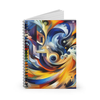 "Primal Energy in Wild Nature" - The Alien Spiral Notebook (Ruled Line) Primitivism Style